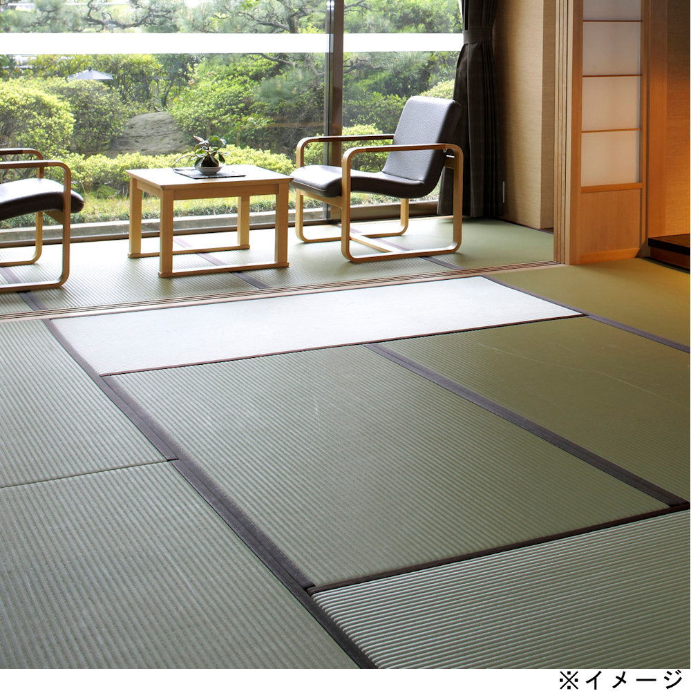 萩原　ＰＰ上敷き　じょうぶ畳　真美　グリーン　江戸間４．５畳