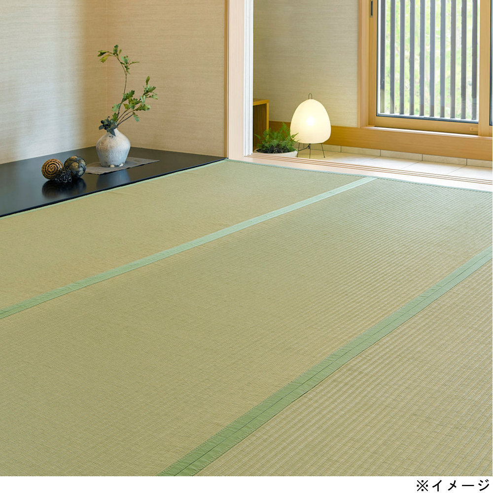 萩原　ＰＰ上敷き　じょうぶ畳　消臭　極美爽（きわみ　そう）　グリーン　江戸間１０畳