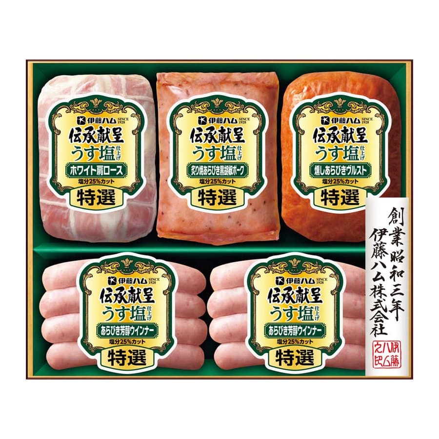 【２５年お歳暮】伊藤ハム　伝承献呈うす塩仕上げギフト　ＧＭＵ－３６【注文期限１２月１４日】