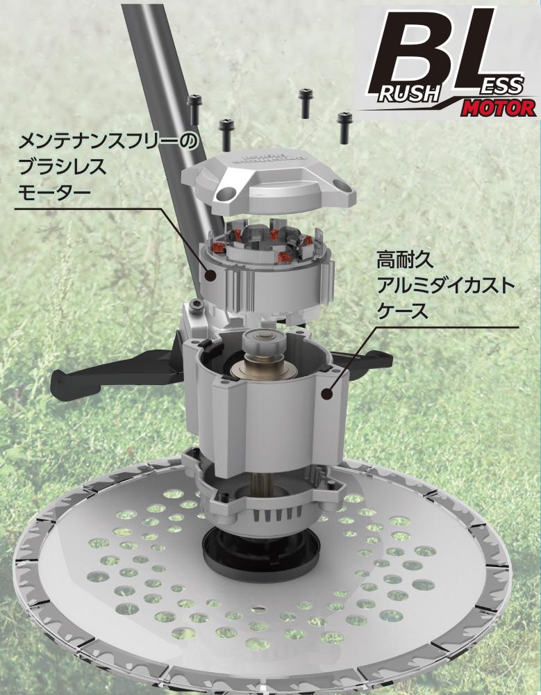 ＵＢＥＲＭＡＮＮ（ウーバマン）　５０Ｖ充電式刈払機　ＵＢ５０ＶＧＣＢＬ２４０ＢＰＣＧ