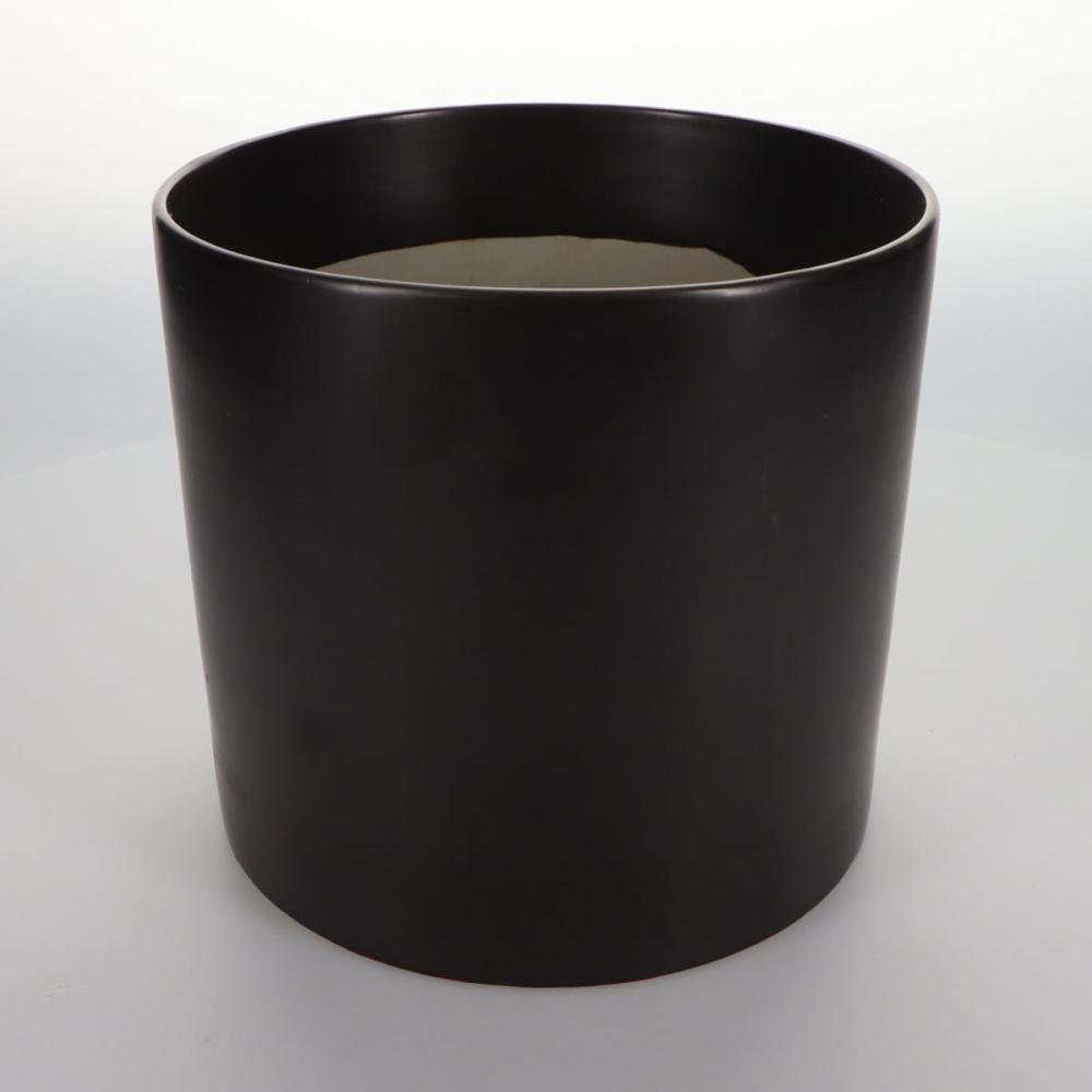 陶器　鉢カバー　２４ｃｍ　黒