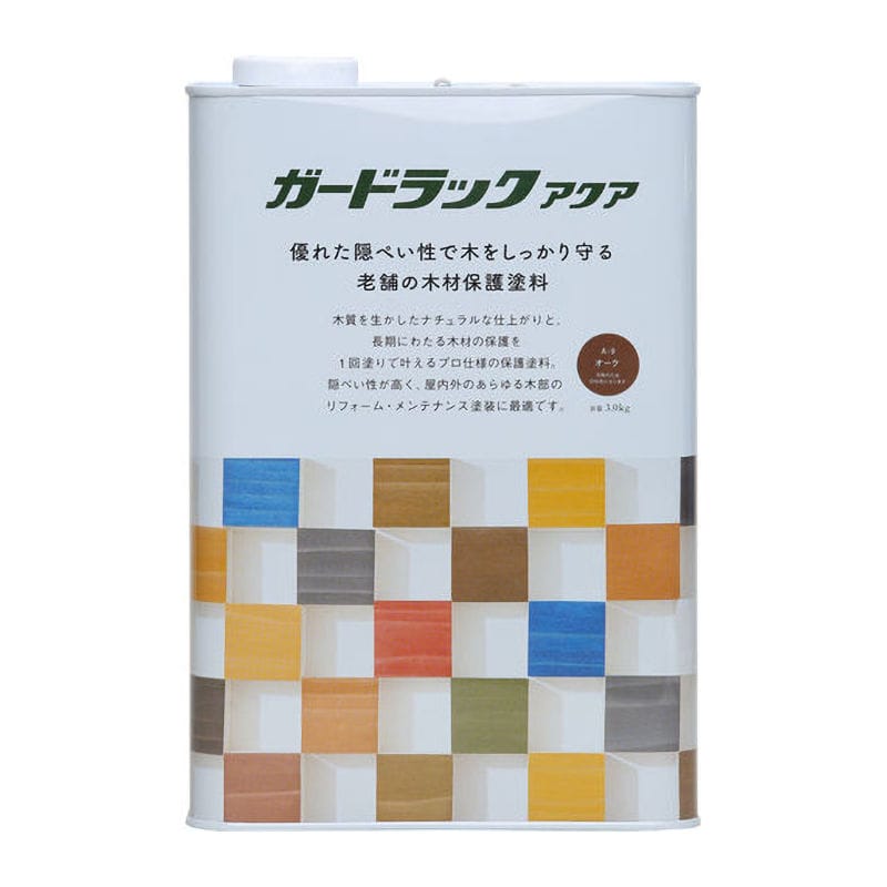 和信ペイント ガードラックアクア 14kg 水性 木材保護塗料 防虫 防腐 防カビ 撥水効果 - 1