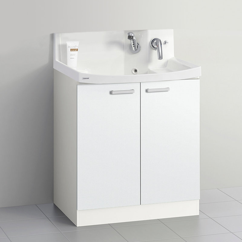 クリナップ 洗面台 ファンシオ 間口750mm 高さ800mm 開き扉タイプ 取手シルバー 扉色スムースホワイト L75TNTCWEQTSI