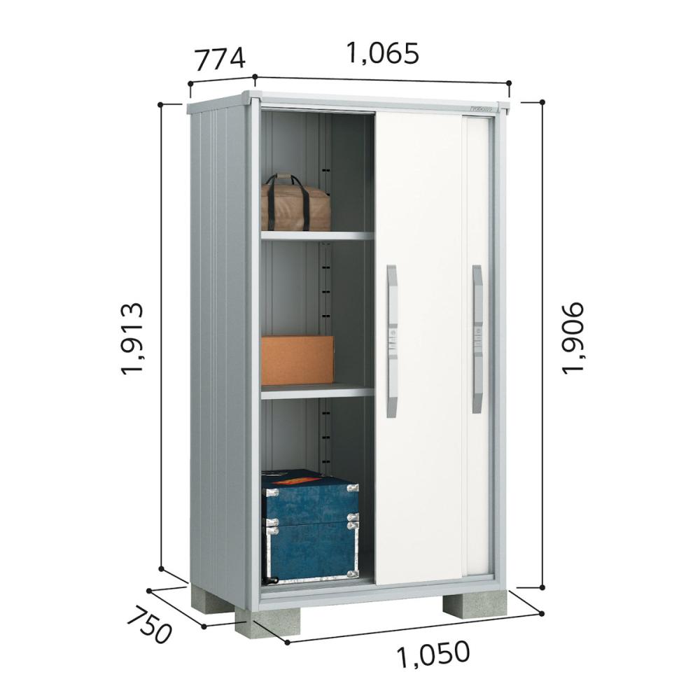 ヨド　エスモ　収納庫　ＥＳＦ　１００７Ａ／ティントホワイト　約幅１．０５×奥行０．７５ｍ