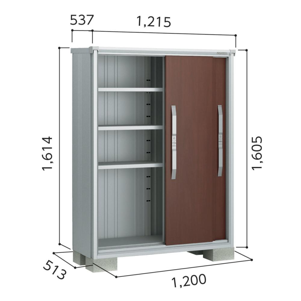 ヨド　エスモ　収納庫　ＥＳＦ　１２０５Ｄ／ウッディエボニー　約幅１．２×奥行０．５２ｍ