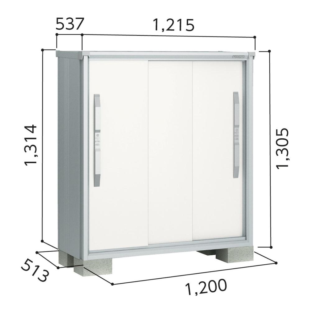 ヨド　エスモ　収納庫　ＥＳＦ　１２０５Ｇ／ティントホワイト　約幅１．２×奥行０．５２ｍ