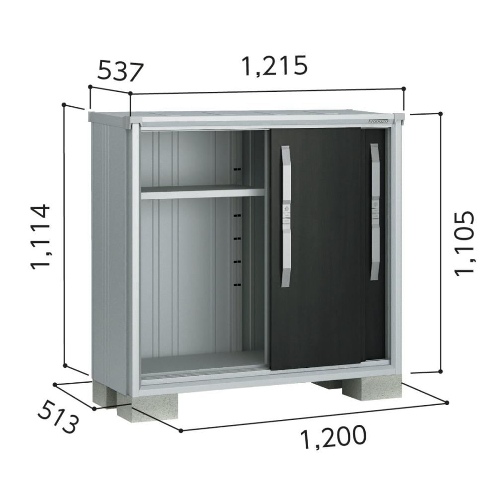 ヨド　エスモ　収納庫　ＥＳＦ　１２０５Ｙ／ティントホワイト　約幅１．２×奥行０．５２ｍ