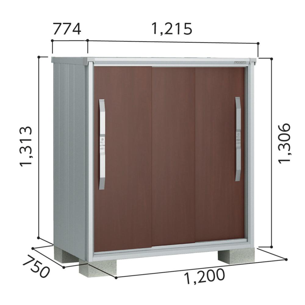 ヨド　エスモ　収納庫　ＥＳＦ　１２０７Ｇ／ウッディエボニー　約幅１．２×奥行０．７５ｍ