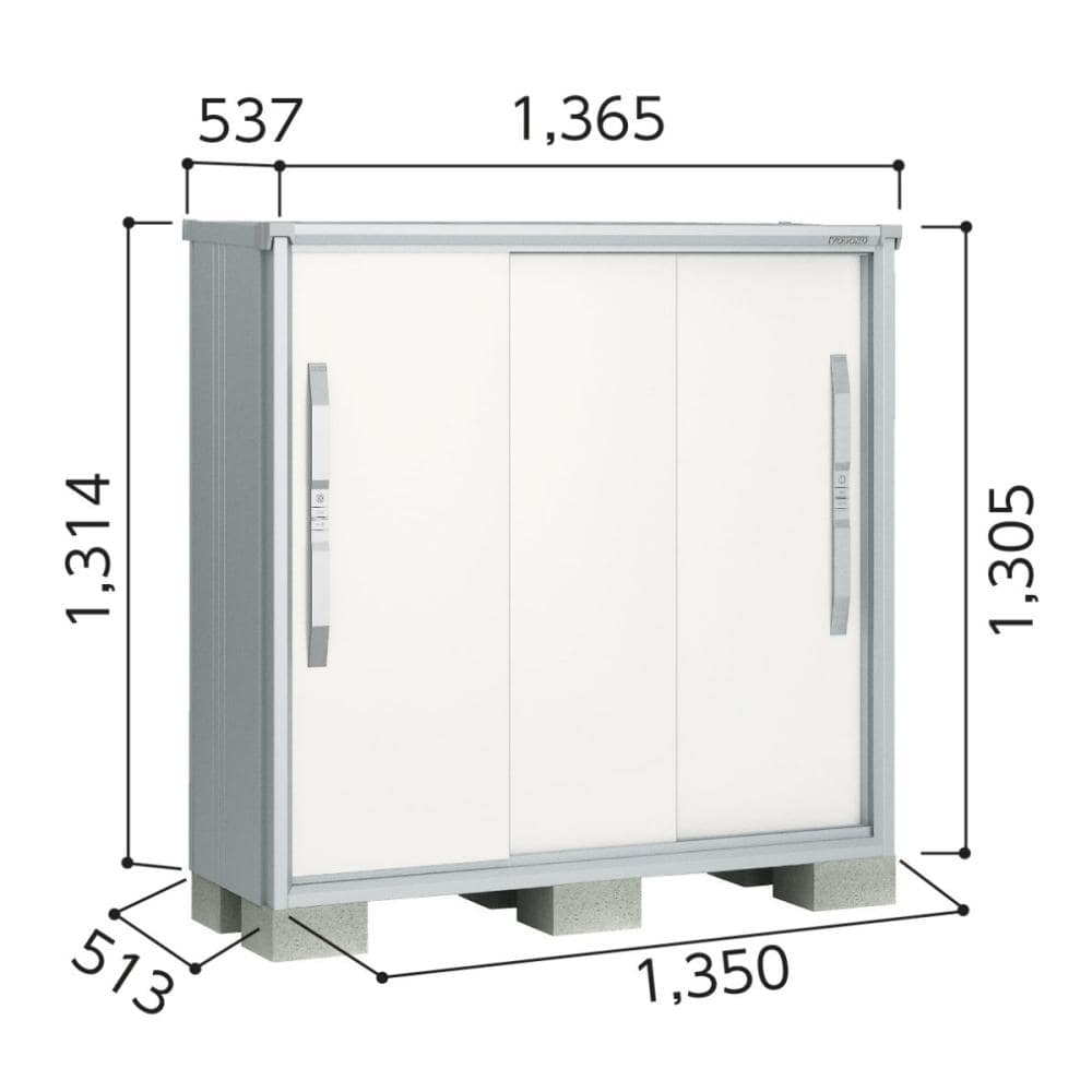 ヨド　エスモ　収納庫　ＥＳＦ　１３０５Ｇ／ウッディココア　約幅１．３５×奥行０．５２ｍ