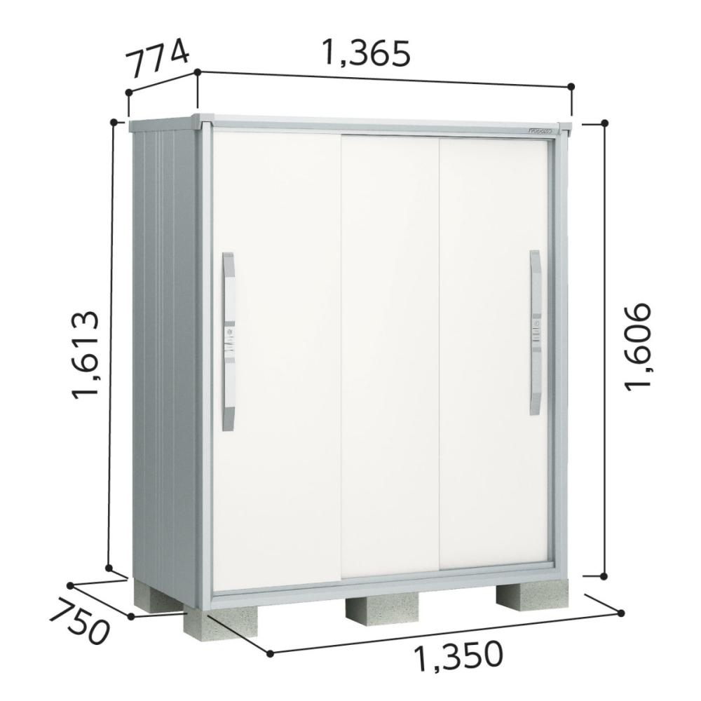 ヨド　エスモ　収納庫　ＥＳＦ　１３０７Ｄ／ウッディココア　約幅１．３５×奥行０．７５ｍ