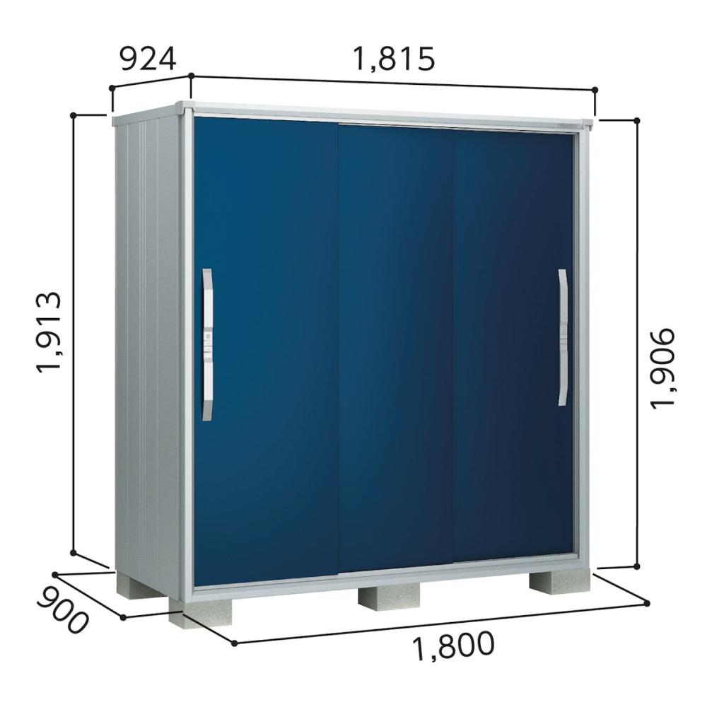 ヨド　エスモ　収納庫　ＥＳＦ　１８０９Ａ／ディープオーシャンブルー　約幅１．８×奥行０．９ｍ