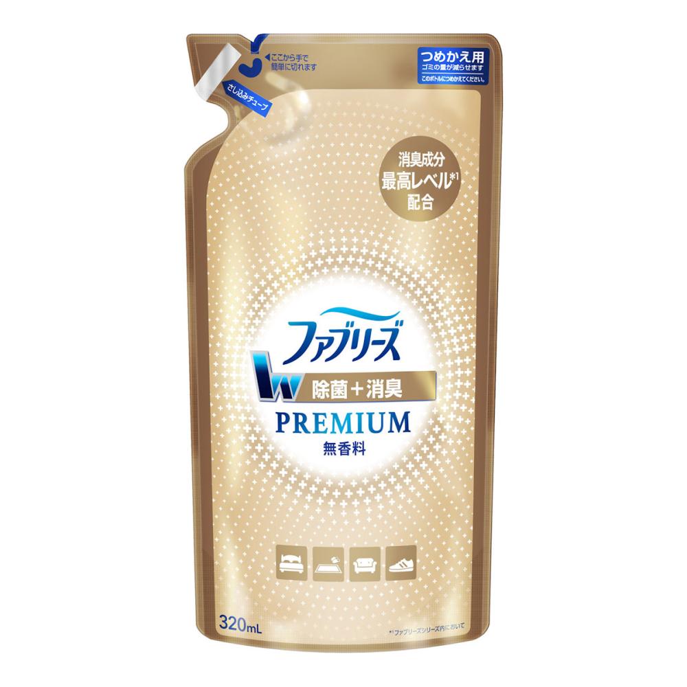 Ｐ＆Ｇ　ファブリーズ　Ｗ除菌＋消臭　プレミアム　無香料　詰替用　３２０ｍＬ