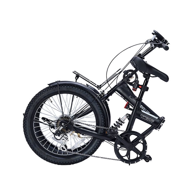 マイパラス　折りたたみセミファットバイク　２０インチ　外装６段変速　リアサス　ブラック　ＭＦ２０８　ＳＡ