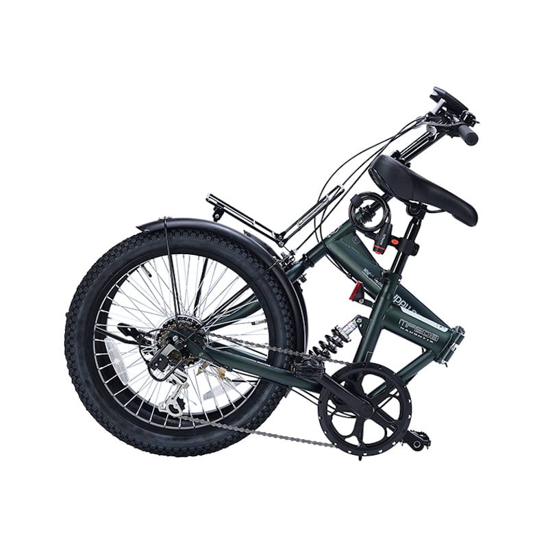 マイパラス　折りたたみセミファットバイク　２０インチ　外装６段変速　リアサス　グリーン　ＭＦ２０８　ＳＡ