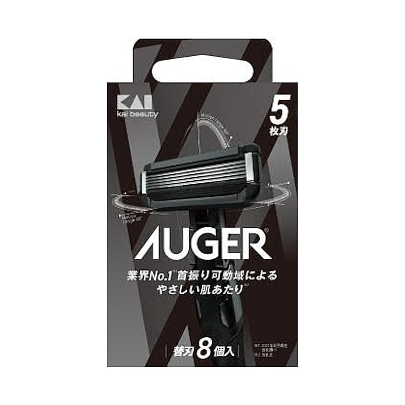 貝印カミソリ　ＡＵＧＥＲ（オーガー）　替刃　８個入り