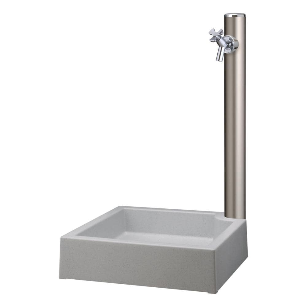 丸形アルミ　水栓柱　ＨＩ－１６×９６０　シャンパンＮ　水協
