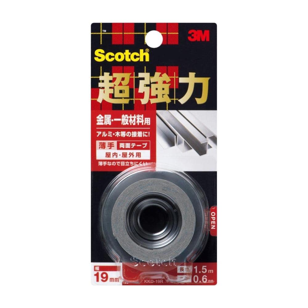 3M 超強力両面テープ金属用 屋内・屋外用 KKD‐19R