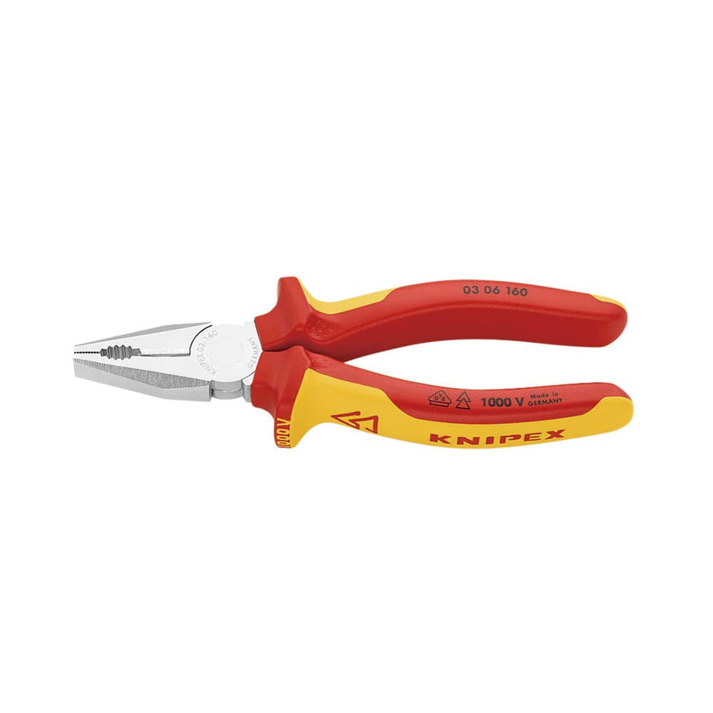 KNIPEX(クニペックス) 1000V 絶縁ペンチ 160mm 0306-160