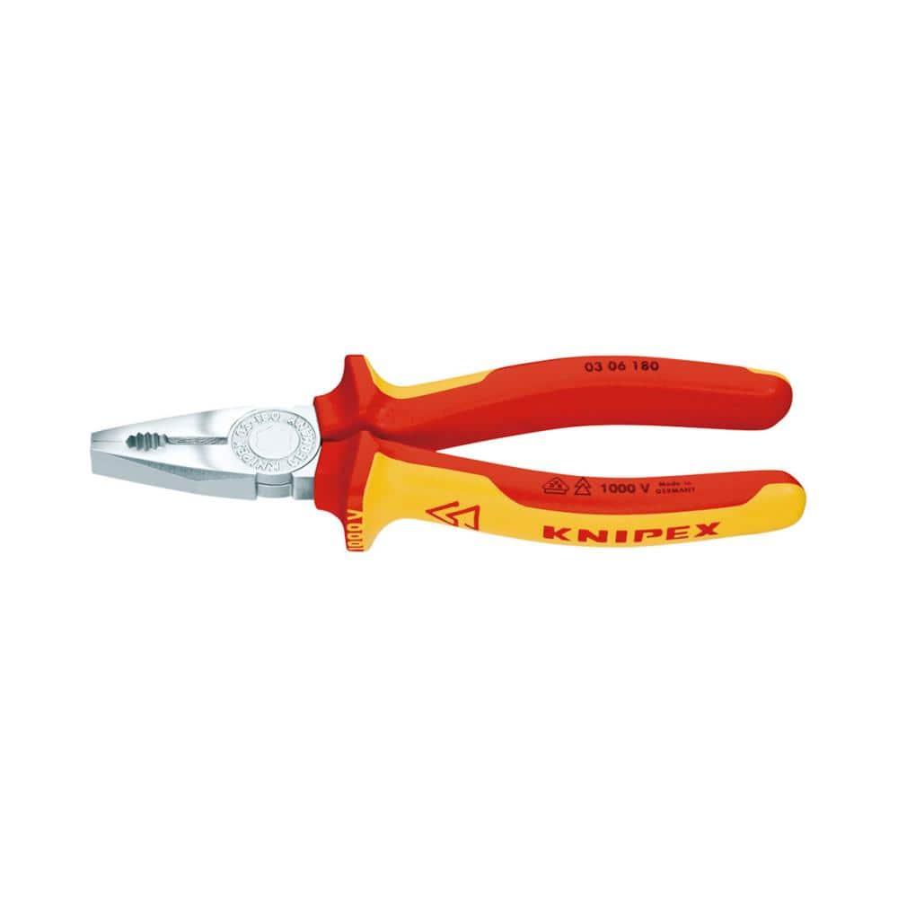 KNIPEX(クニペックス) 1000V 絶縁ペンチ 180mm 0306-180