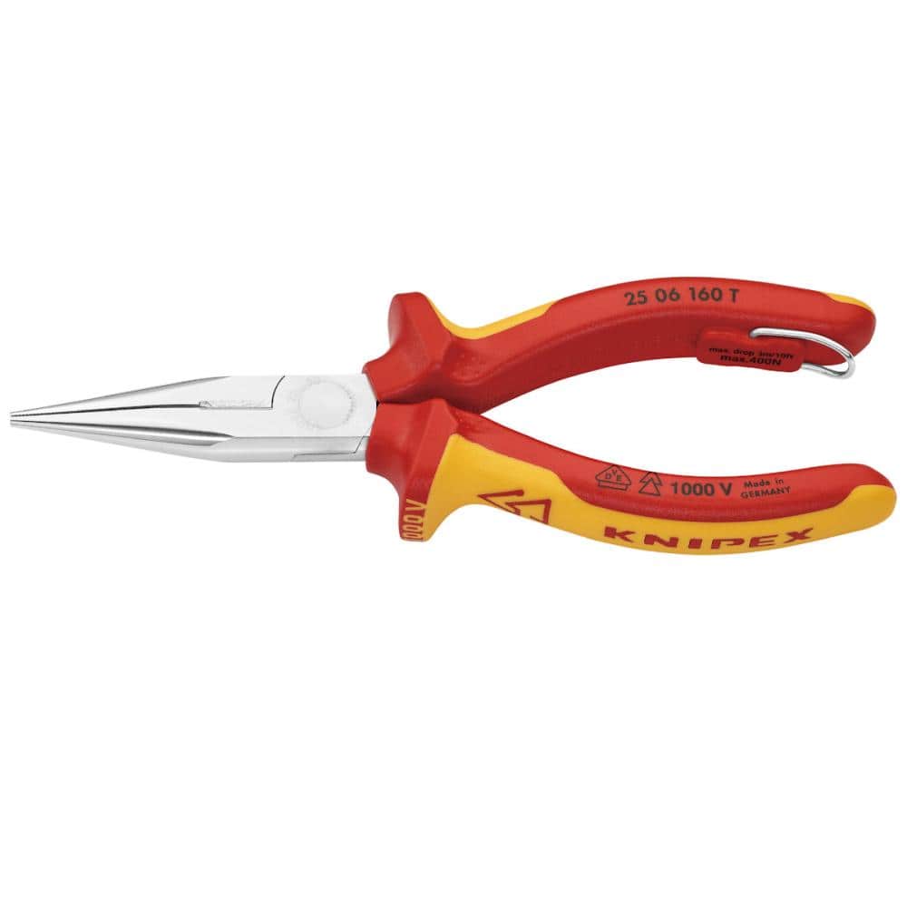 KNIPEX 1000V 落下防止付 絶縁ラジオペンチ 160mm 2506-160TBK