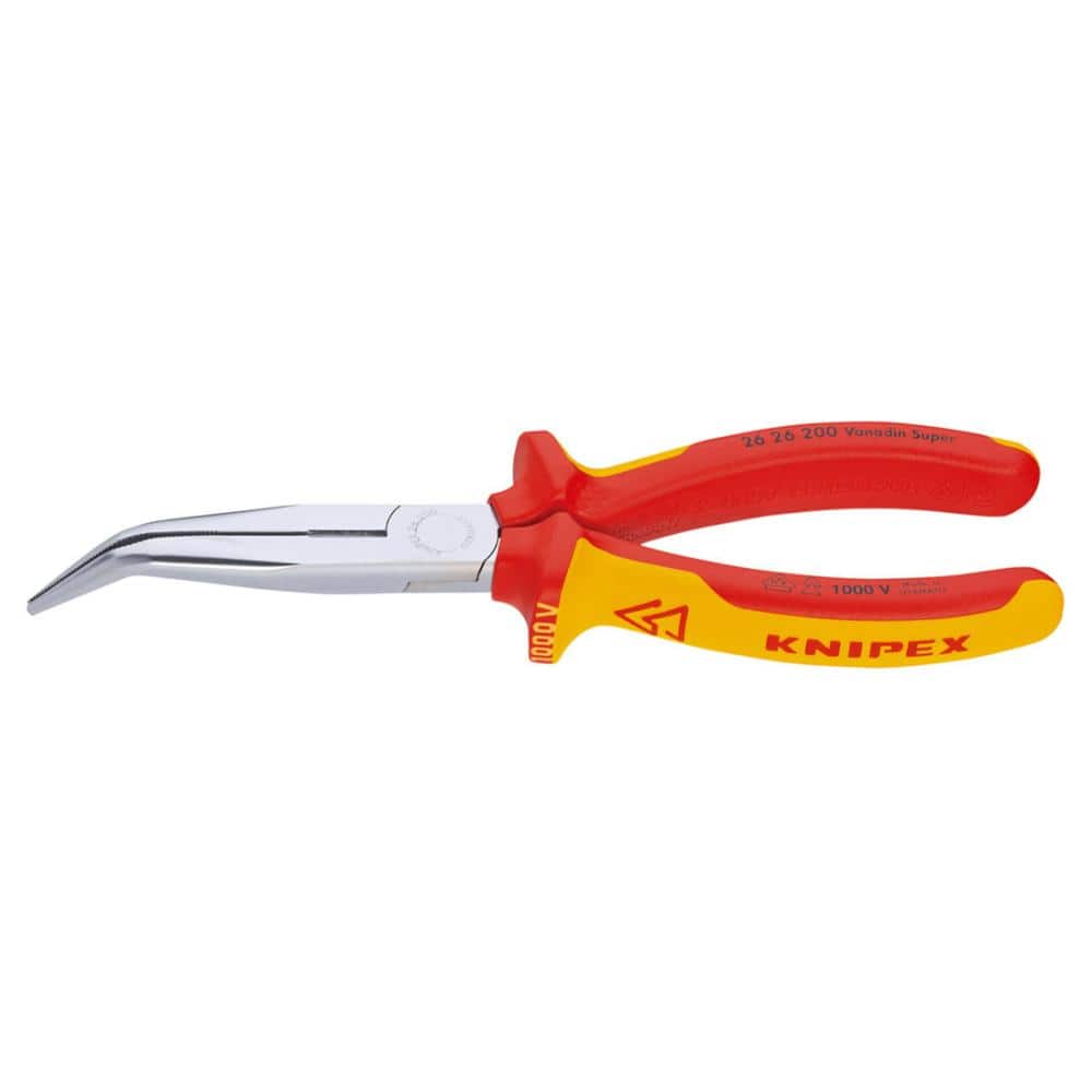 KNIPEX 1000V 先端先曲 40度 絶縁ラジオペンチ 200mm 2626-200