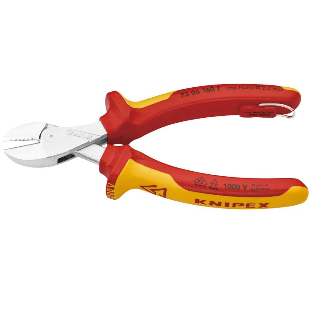 ＫＮＩＰＥＸ　１０００Ｖ落下防止付絶縁コンパクトニッパーＸ－Ｃｕｔ１６０ｍｍ　７３０６－１６０ＴＢＫ