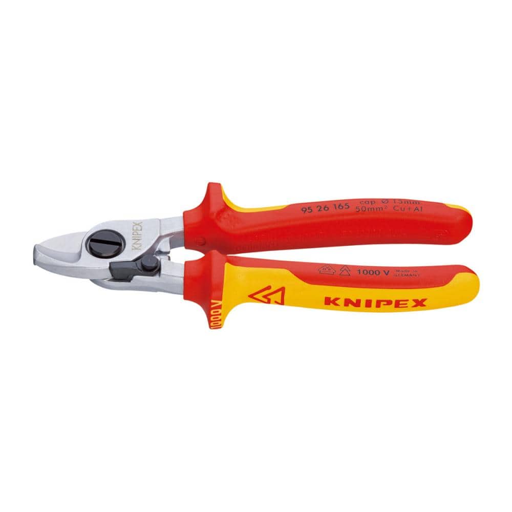 KNIPEX 1000V 絶縁ケーブルカッター バネ付) 165mm 9526-165