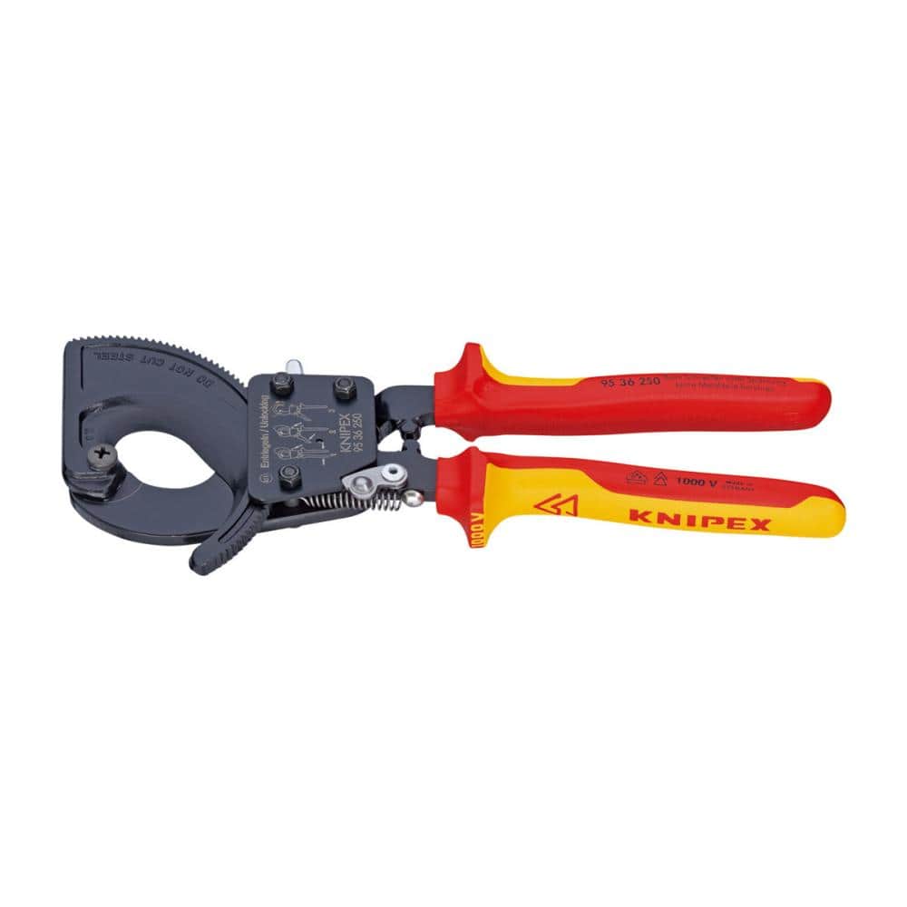 KNIPEX 1000V ラチェット式 絶縁ケーブルカッター 250mm 9536-250