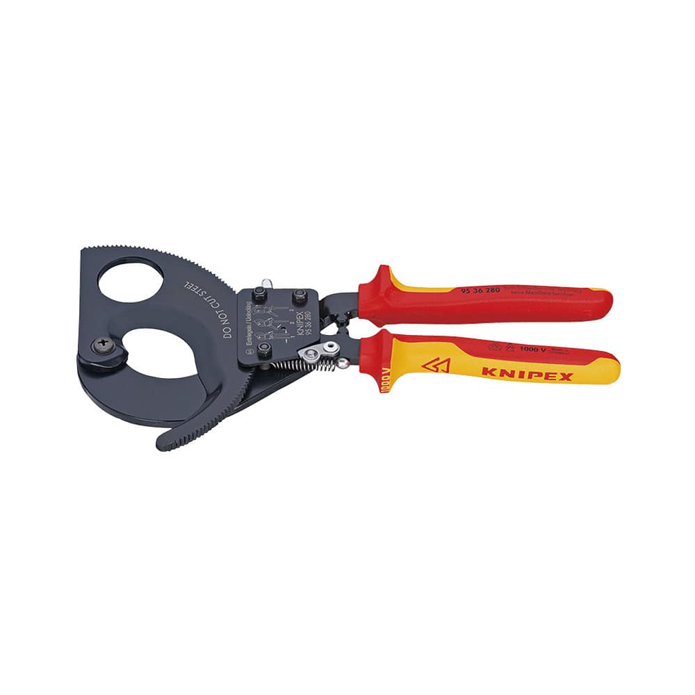 KNIPEX 1000V ラチェット式 絶縁ケーブルカッター 280mm 9536-280