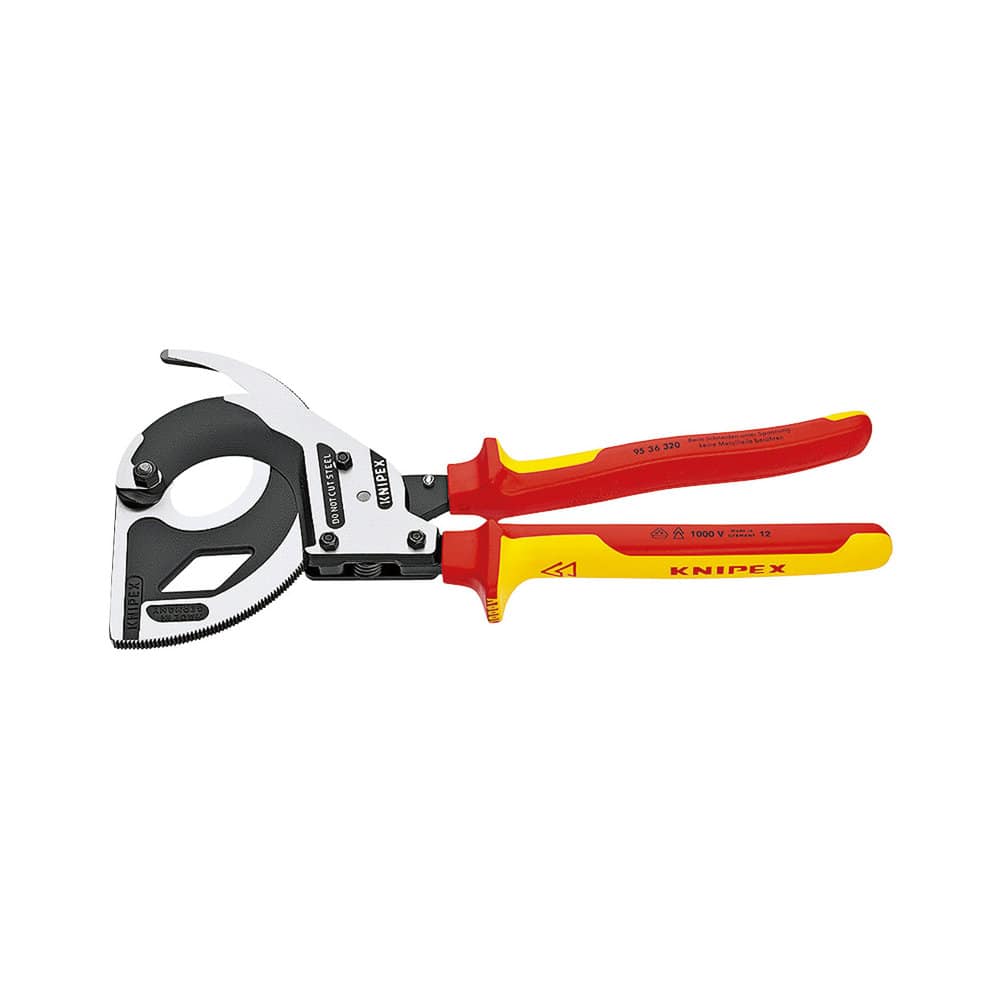 KNIPEX 1000V ラチェット式 絶縁ケーブルカッター 320mm 9536-320