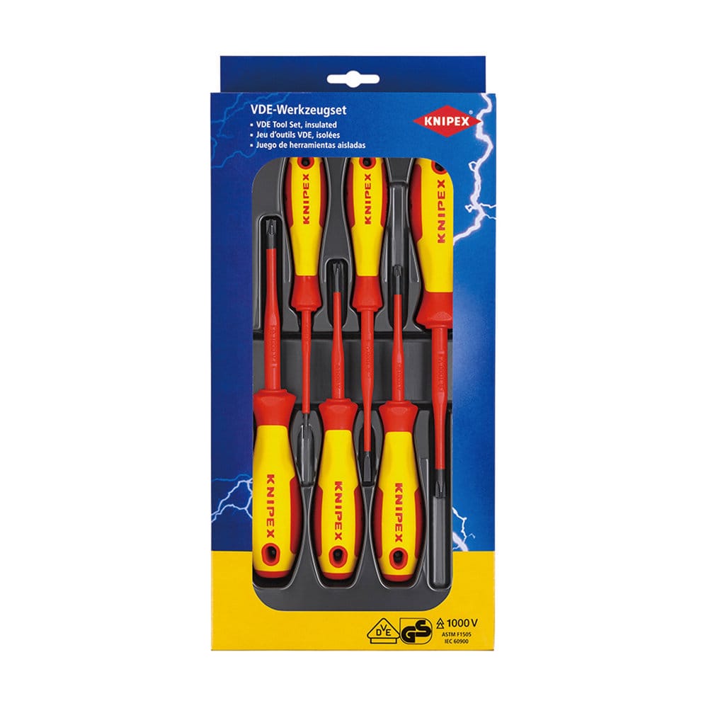 KNIPEX(クニペックス) 1000V 6本組 絶縁ドライバーセット 002012V05
