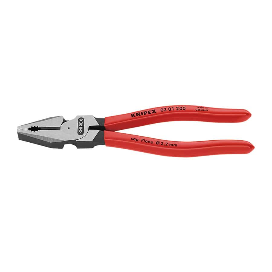 KNIPEX 強力型ペンチ 200mm プラスチックコーティングハンドル 0201-200