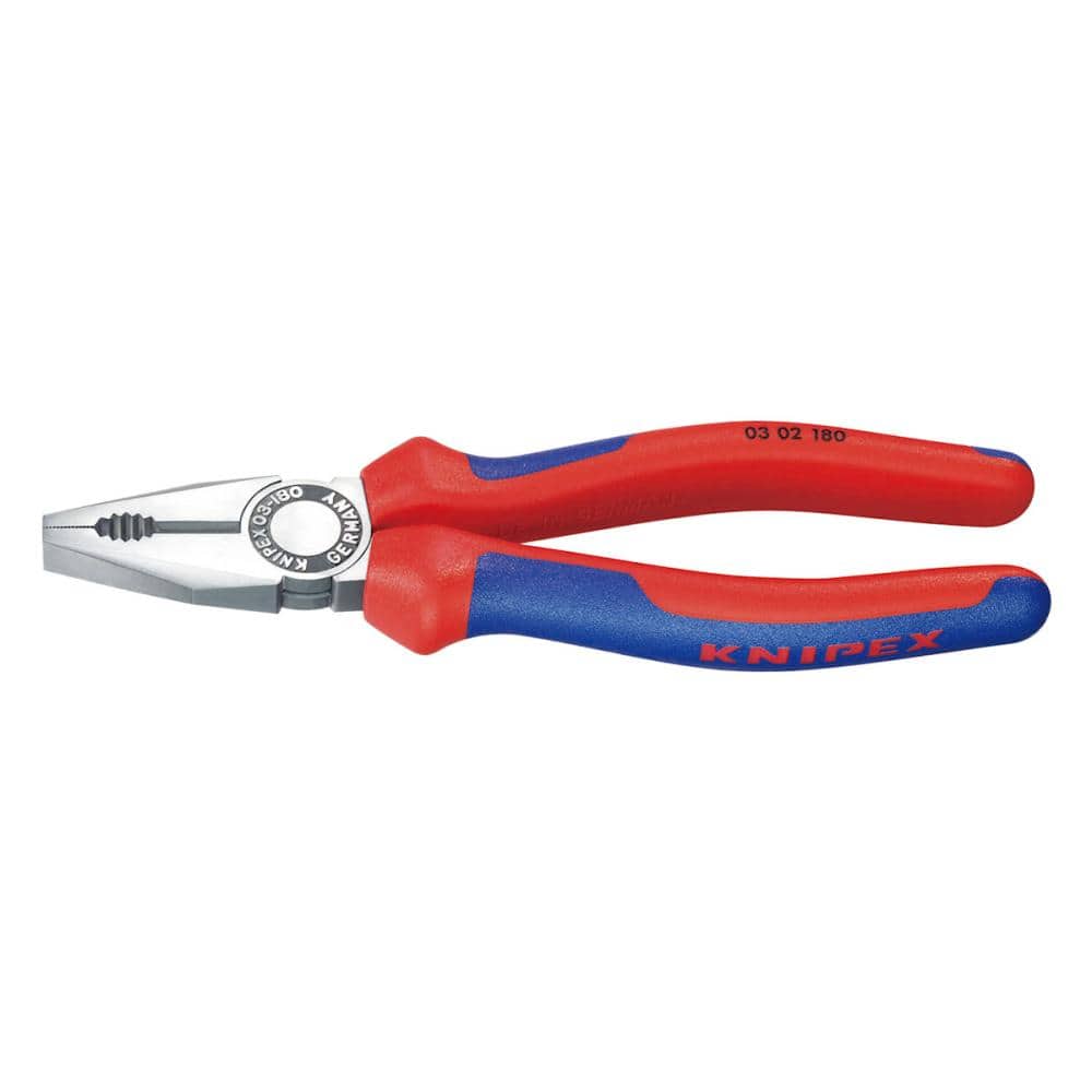 KNIPEX(クニペックス) ペンチ 180mm プラスチックコーティングハンドル 0302-180