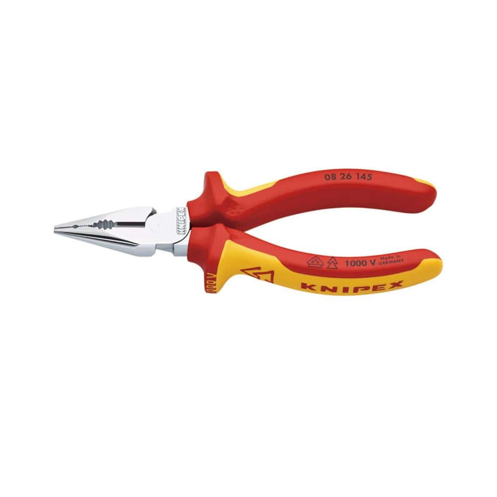 ＫＮＩＰＥＸ（クニペックス）　１０００Ｖ　絶縁ニードルノーズペンチ　１４５ｍｍ０８２６－１４５ＳＢ