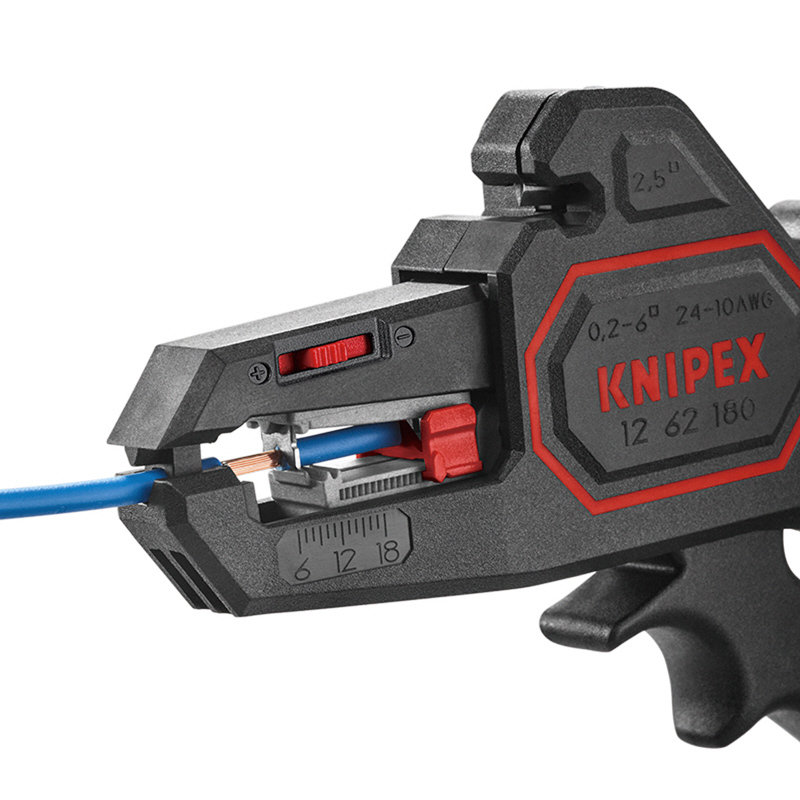 ＫＮＩＰＥＸ　自動調整機能付　ワイヤーストリッパー　１８０ｍｍ　１２６２－１８０