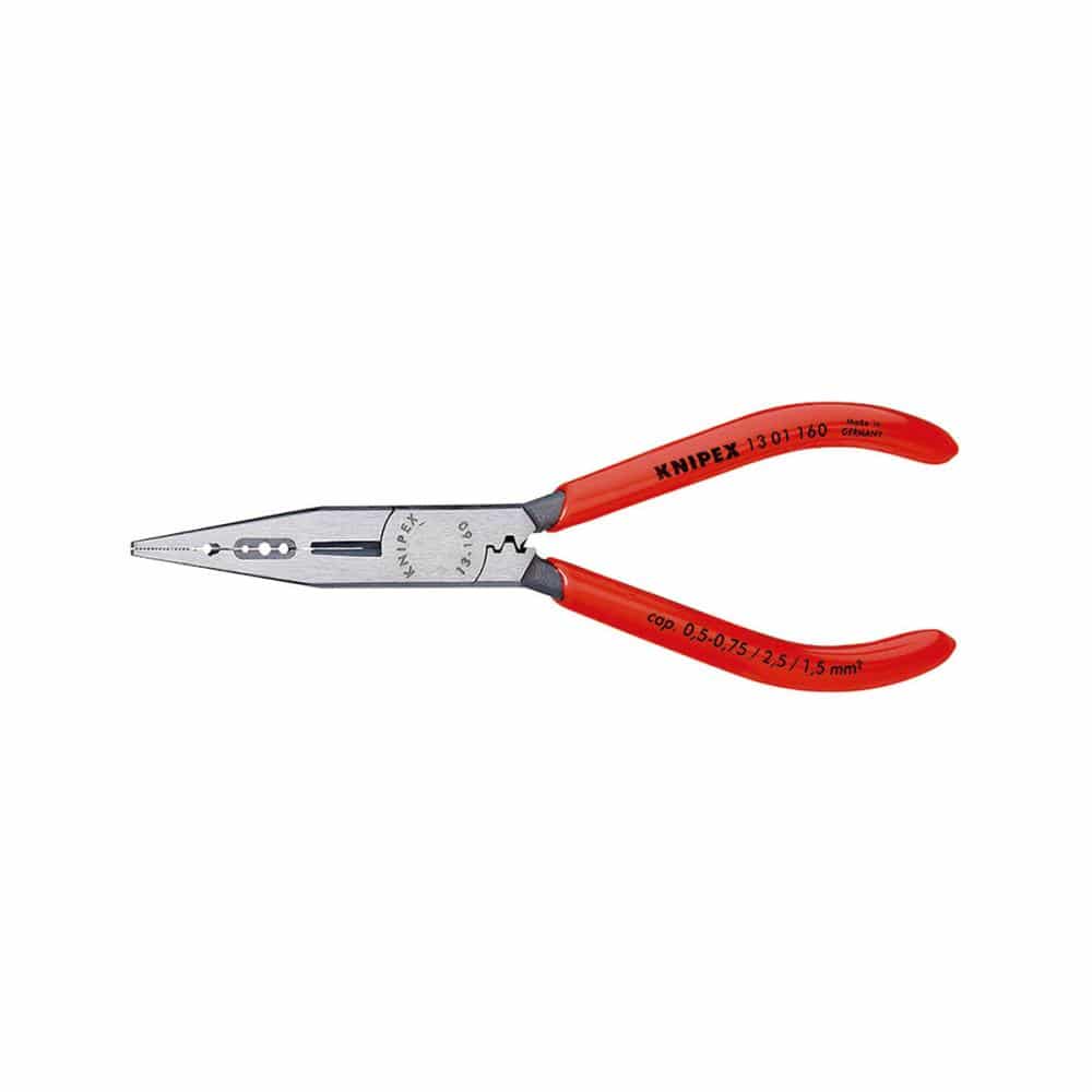 ＫＮＩＰＥＸ　電気工事用ペンチ　１６０ｍｍ　プラスチックコーティングハンドル　１３０１－１６０