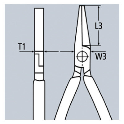 ＫＮＩＰＥＸ　平ペンチ　１２５ｍｍ　プラスチックコーティングハンドル　２００１－１２５