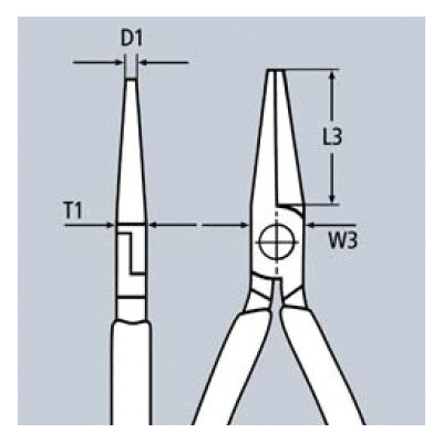 ＫＮＩＰＥＸ　丸ペンチ　１４０ｍｍ　プラスチックコーティングハンドル　２２０１－１４０