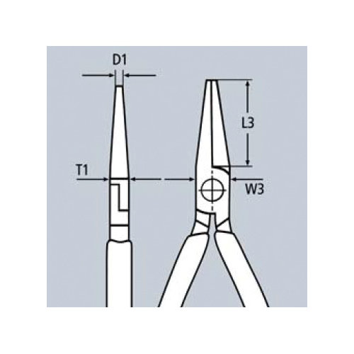 ＫＮＩＰＥＸ（クニペックス）　丸ペンチ　１４０ｍｍ　コンフォートハンドル　２２０５－１４０