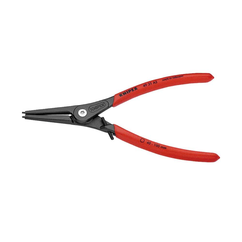 ＫＮＩＰＥＸ　軸用精密スナップリングプライヤー　直　先端径２．３ｍｍ　２２５ｍｍ　　４９３１－Ａ３