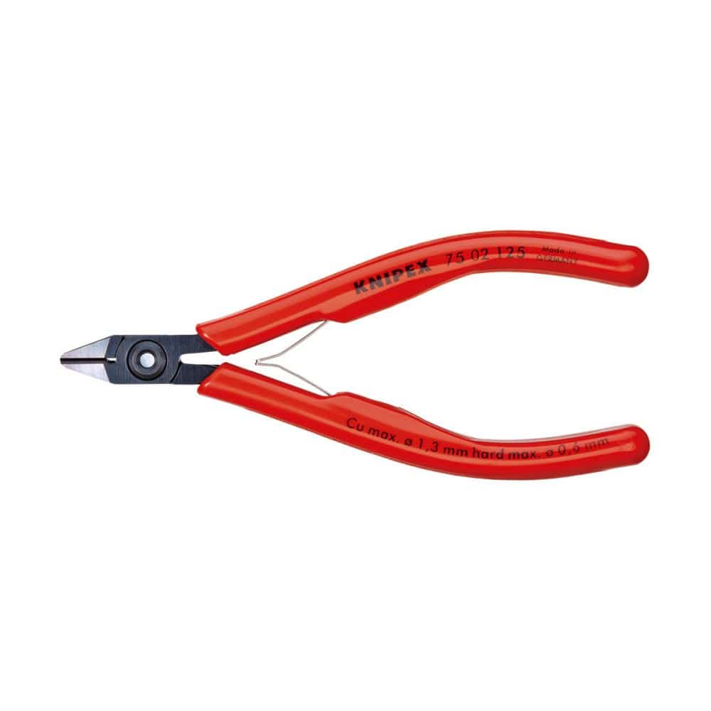 ＫＮＩＰＥＸ　エレクトロニクスニッパー　１２５ｍｍプラスチックコーティングハンドル　７５０２－１２５