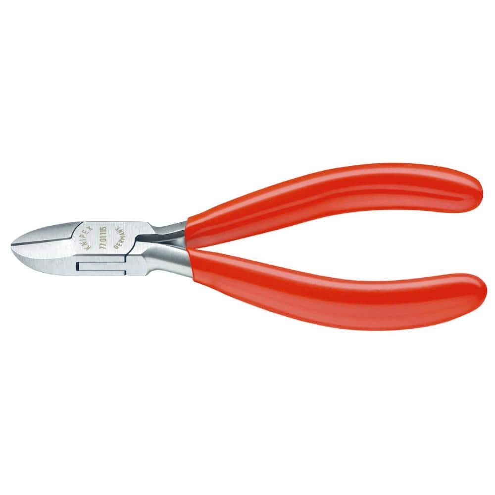 KNIPEX エレクトロニクスニッパー 115mmプラスチックコーティングハンドル 7701-115