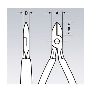 ＫＮＩＰＥＸ　エレクトロニクス　ニッパー　１２５ｍｍ　コンフォートハンドル　７９１２－１２５