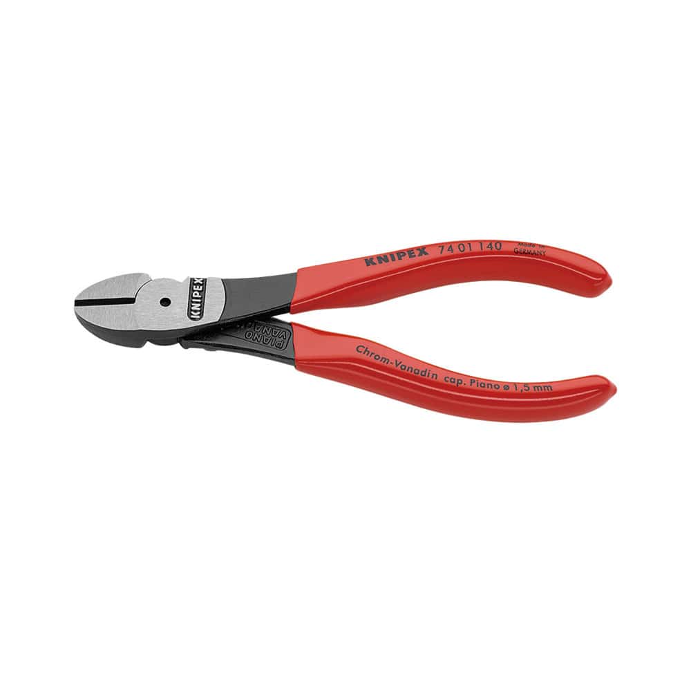 ＫＮＩＰＥＸ　強力型斜ニッパー（硬線用）１４０ｍｍプラスチックコーティングハンドル　７４０１－１４０