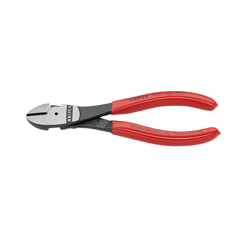 ＫＮＩＰＥＸ　強力型斜ニッパー（硬線用）１６０ｍｍプラスチックコーティングハンドル　７４０１－１６０