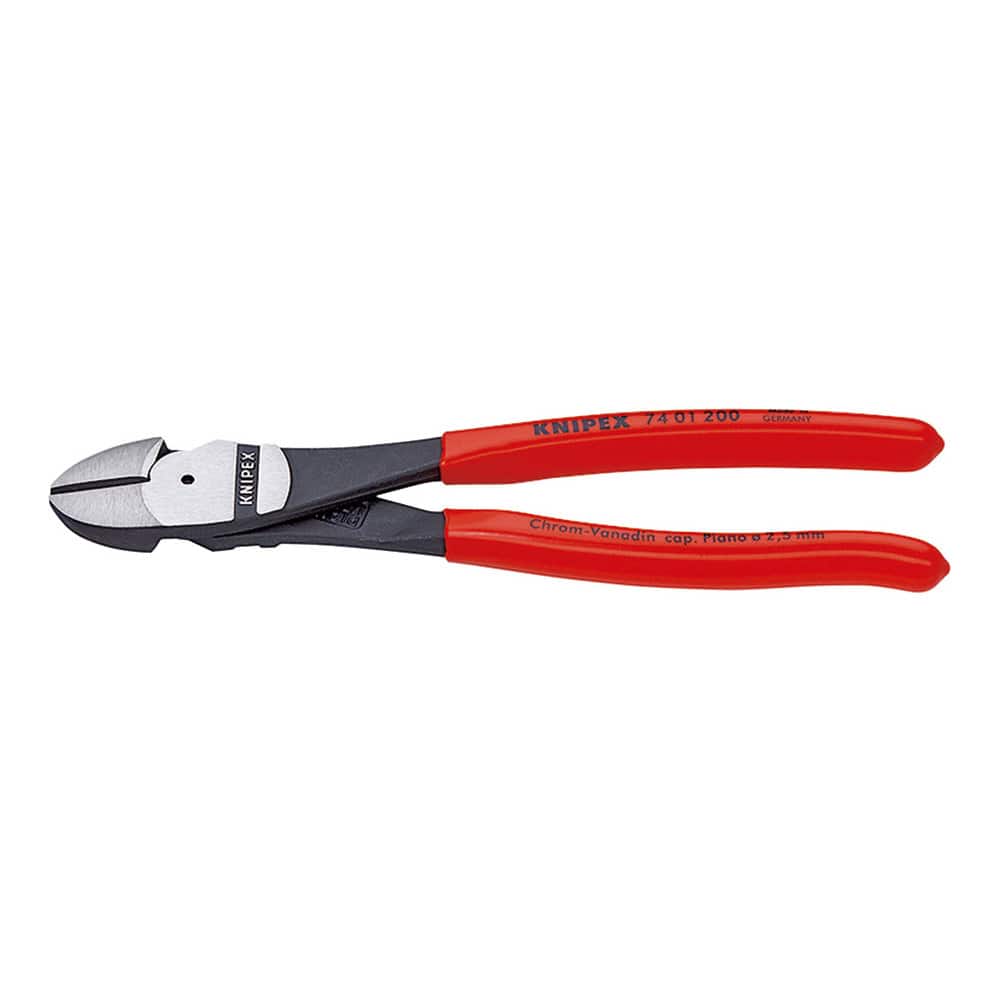 ＫＮＩＰＥＸ　強力型斜ニッパー（硬線用）２００ｍｍプラスチックコーティングハンドル　７４０１－２００