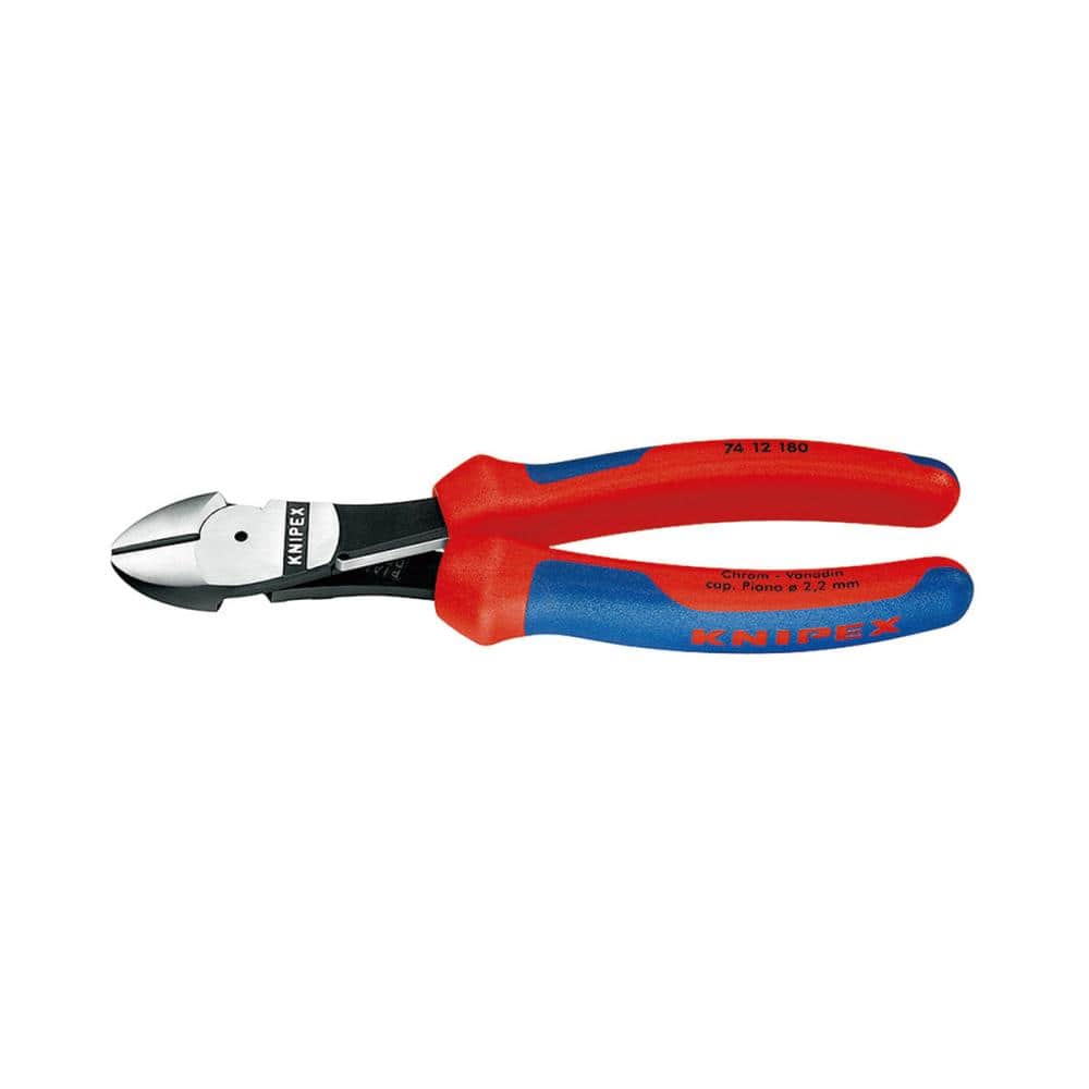 KNIPEX 強力型斜ニッパー(バネ付) 180mm コンフォートハンドル 7412-180