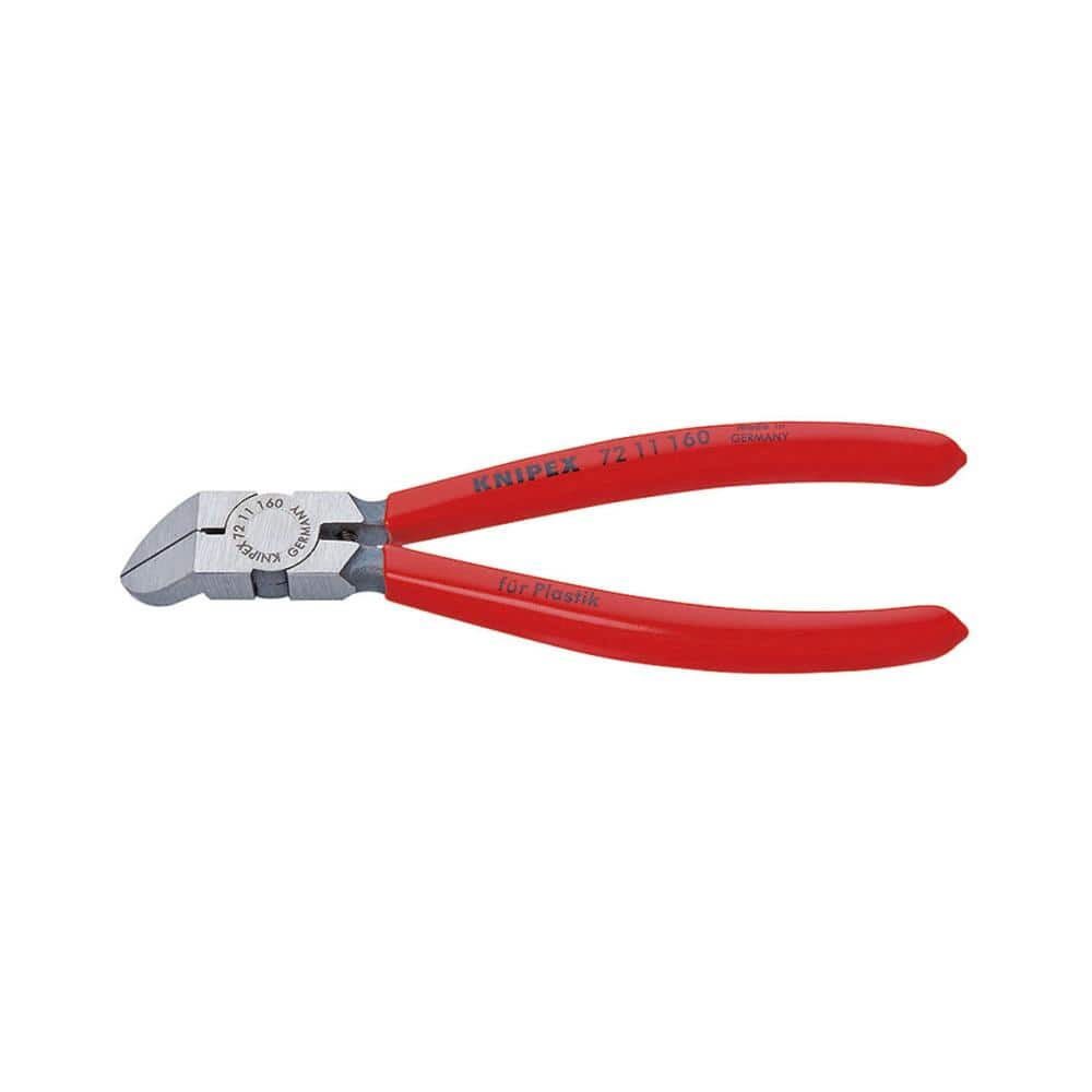 KNIPEX プラスチック用ニッパー先端45度先曲160mm プラスチックハンドル 7211-160