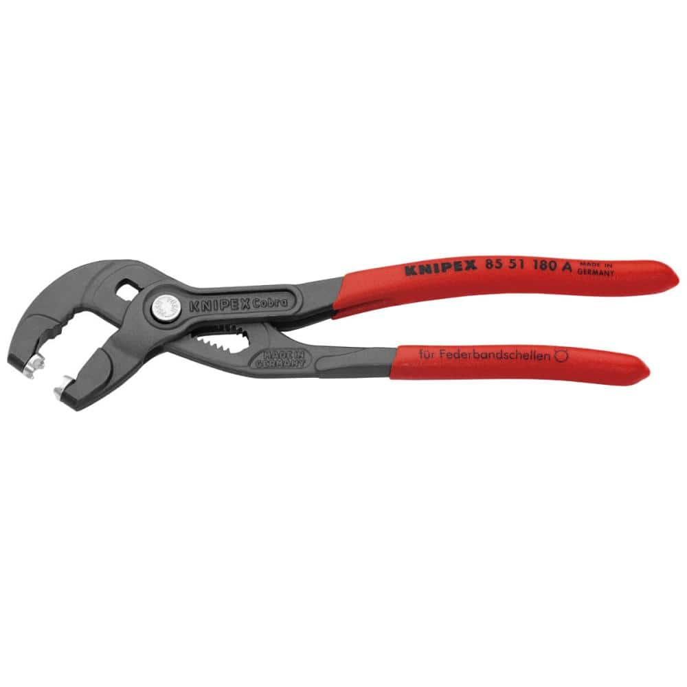 ＫＮＩＰＥＸ（クニペックス）　スプリングホースクリッププライヤー　１８０ｍｍ　８５５１－１８０ＡＳＢ