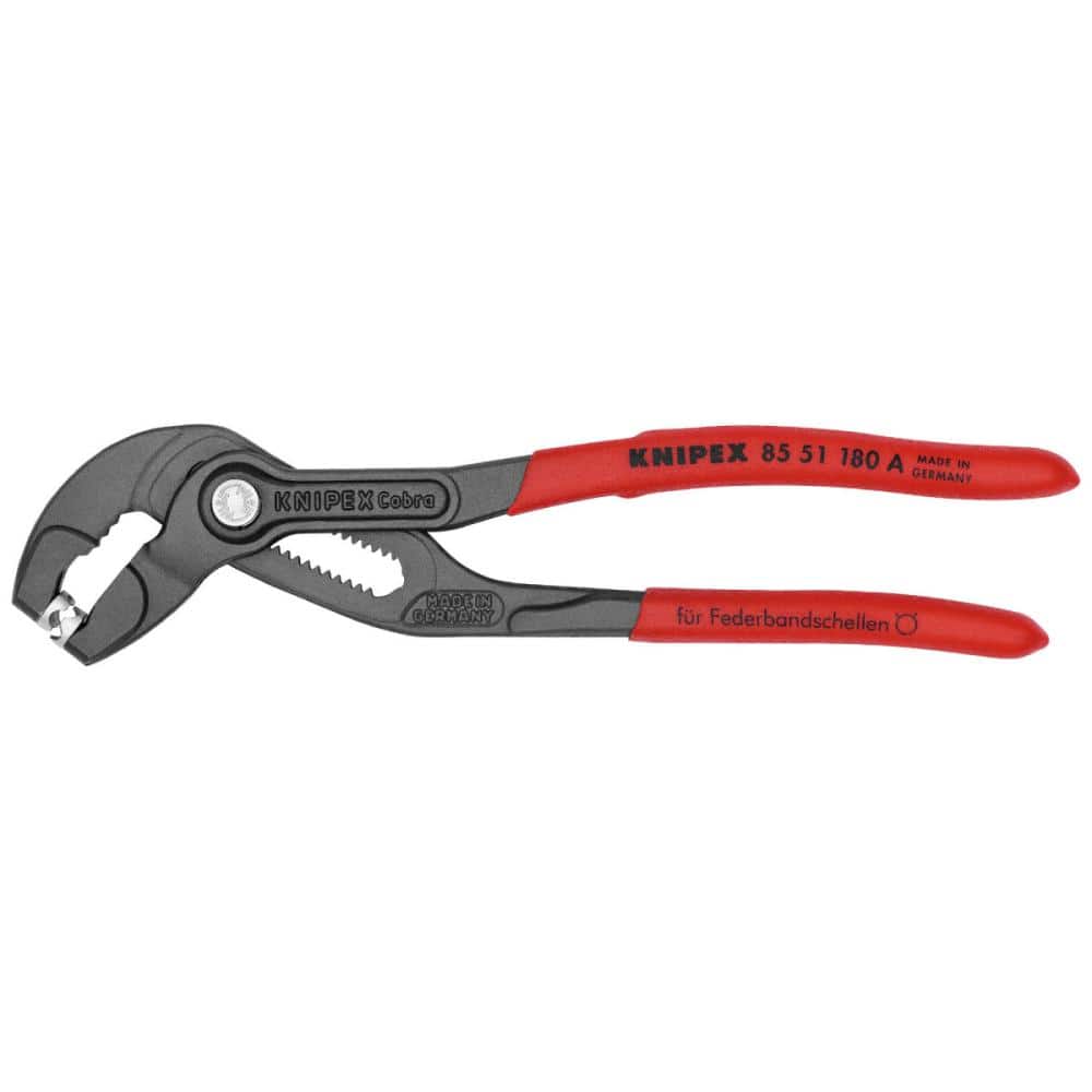 ＫＮＩＰＥＸ（クニペックス）　スプリングホースクリッププライヤー　１８０ｍｍ　８５５１－１８０ＡＳＢ